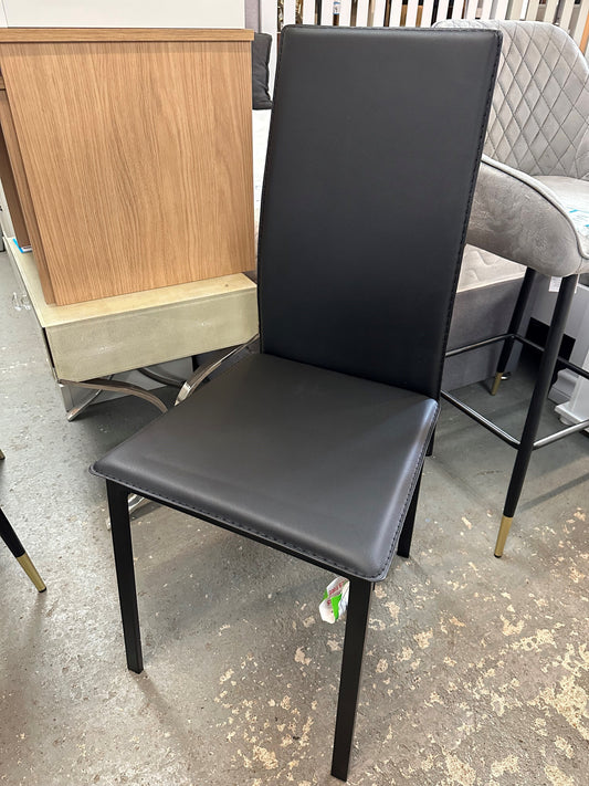 Set Of 4 Black Dining Chairs