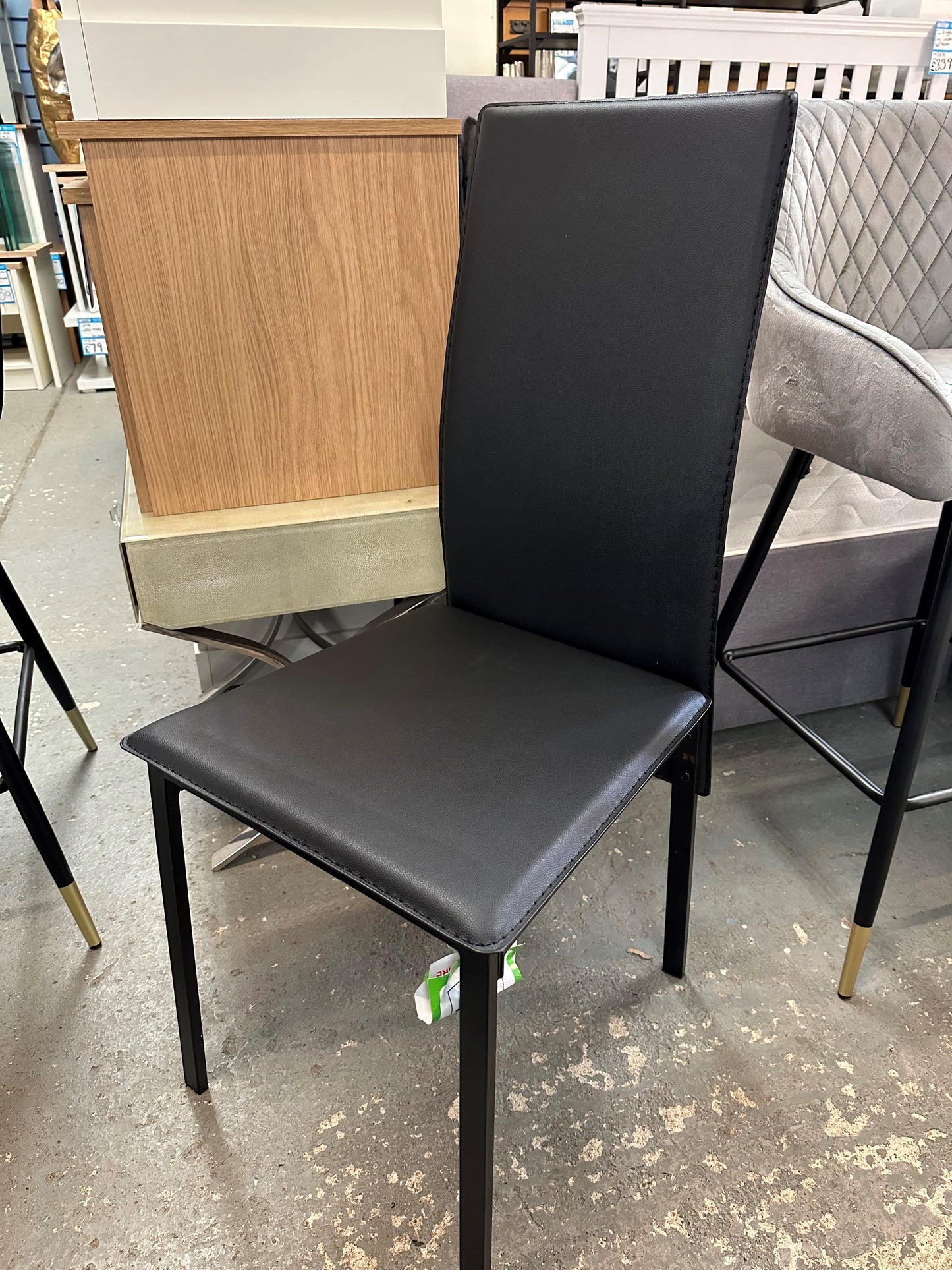 Set Of 4 Black Dining Chairs
