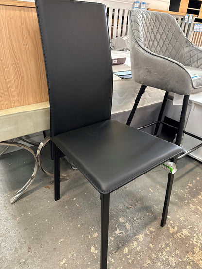 Set Of 4 Black Dining Chairs