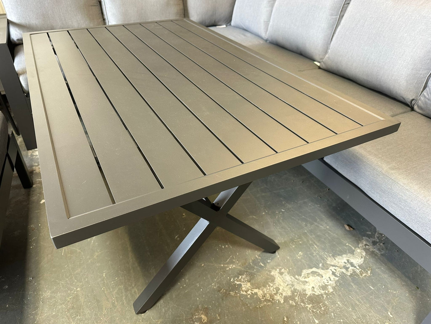 Vegas Grey Aluminium Dining Table