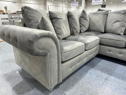 Buckingham Light Plush Grey 2+2 Corner Sofa