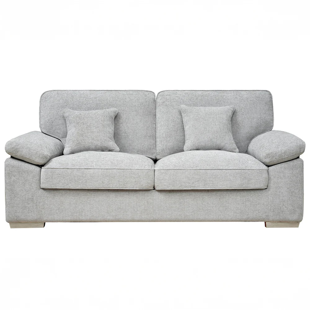 York Silver 3 Seater Sofa