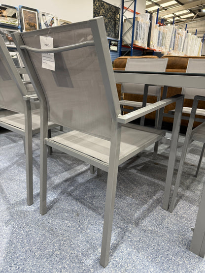 Miami Light Grey Outdoor Stacking Chair