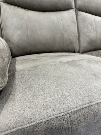 Milan 2 Seater Manual Reclining Sofa STEEL