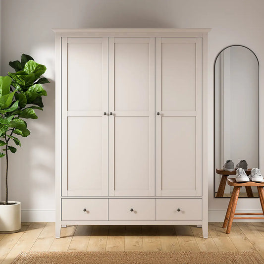 Lynton 3 Door 3 Drawer Wardrobe NATURAL
