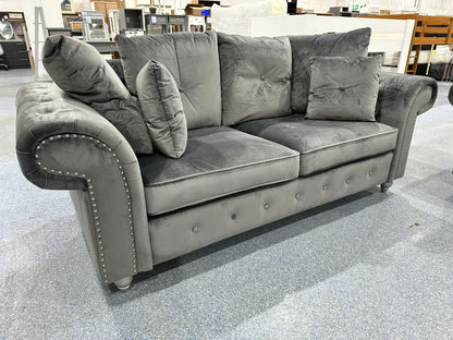 Buckingham Plush Grey 3+2 Seater Sofa