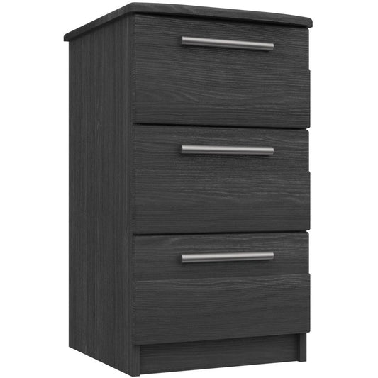 Midhurst 3 Drawer Bedside Graphite