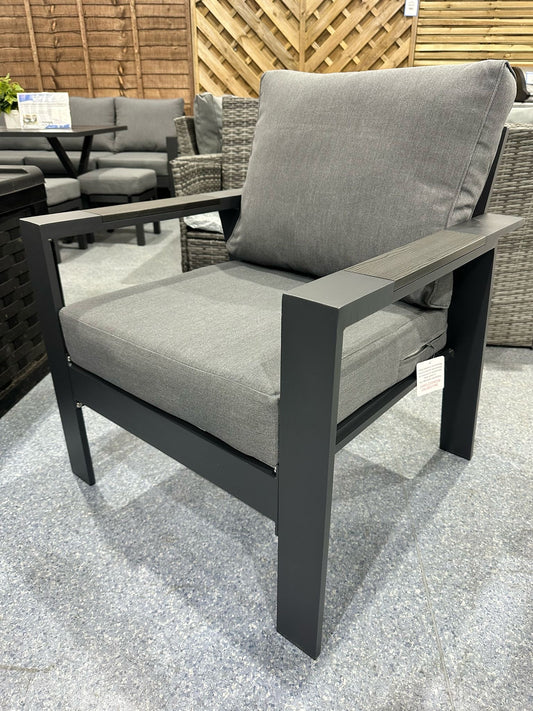 Vegas Grey Aluminium Armchair