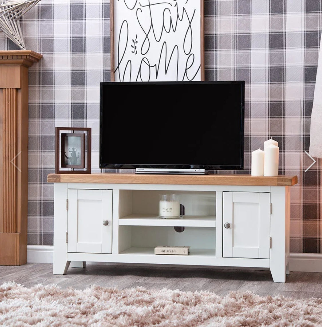 HP Large TV Unit White