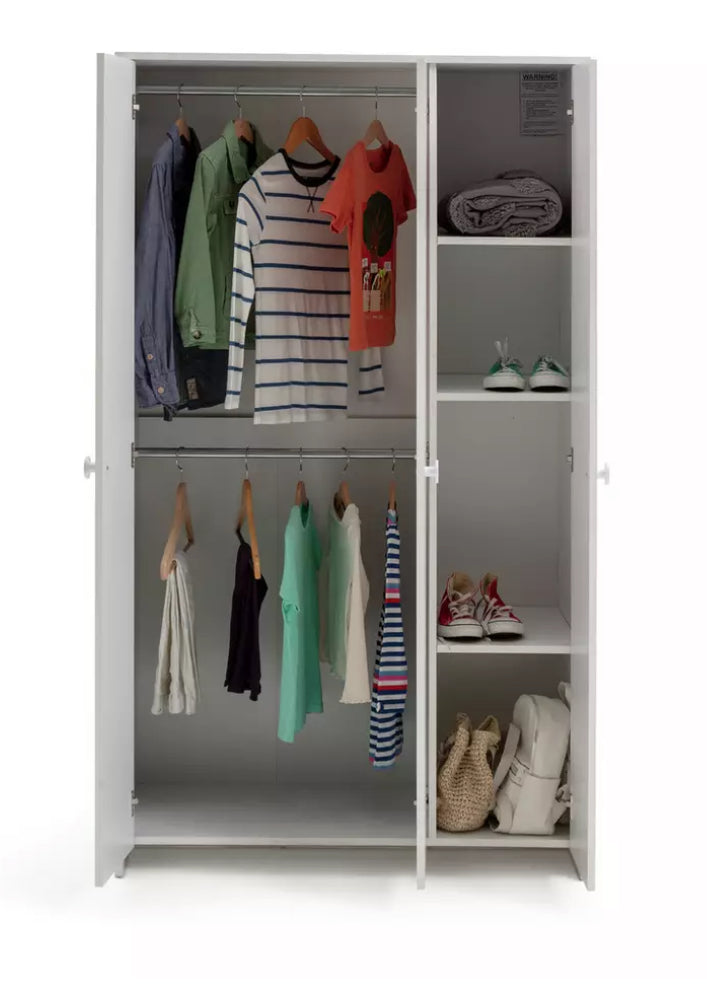 Juno White 3 Door Wardrobe