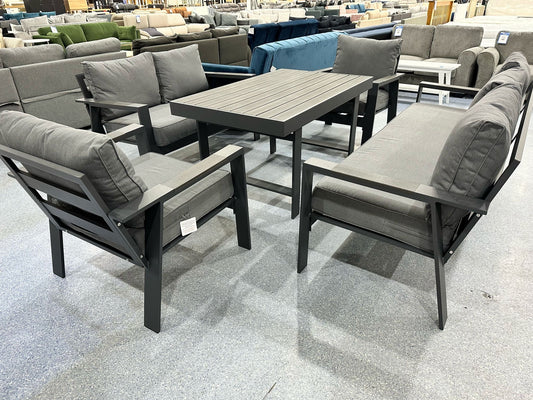 Florida Grey Aluminium 7 Seater Dining Set