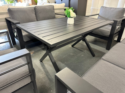 Grey Aluminium 7 Seater Sofa Dining Set