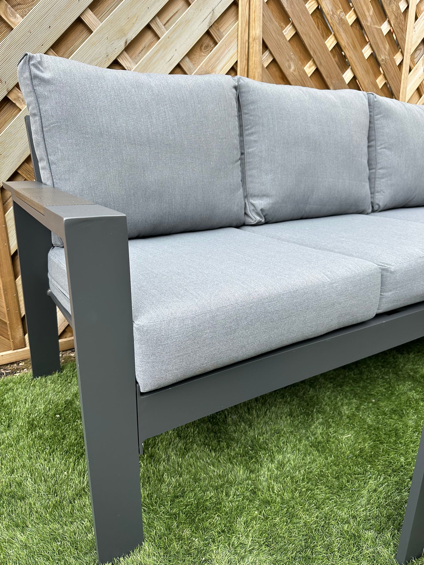 Vegas Grey Aluminium Corner Lounge Set