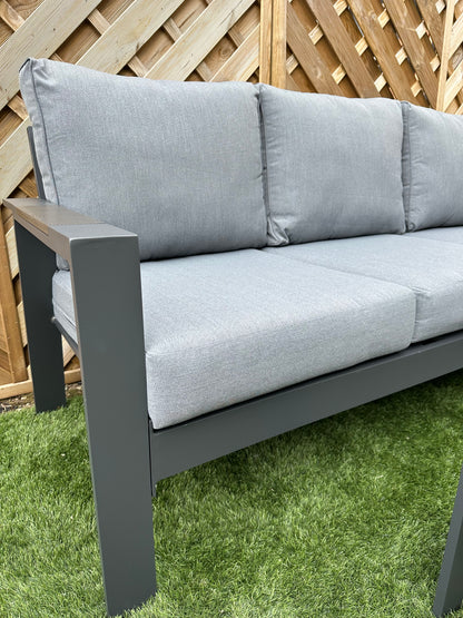 Vegas Grey Aluminium Corner Lounge Set