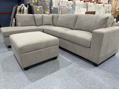 Nimbus Grey Corner Sofa & Footstool