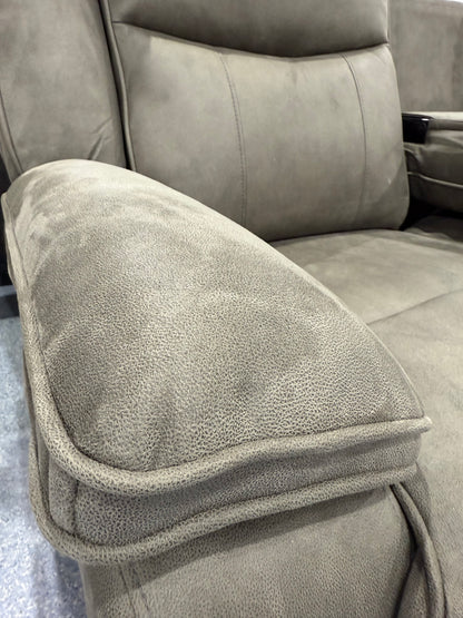 Milan 3 Seater Manual Reclining Sofa STEEL