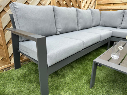 Vegas Grey Aluminium Corner Lounge Set