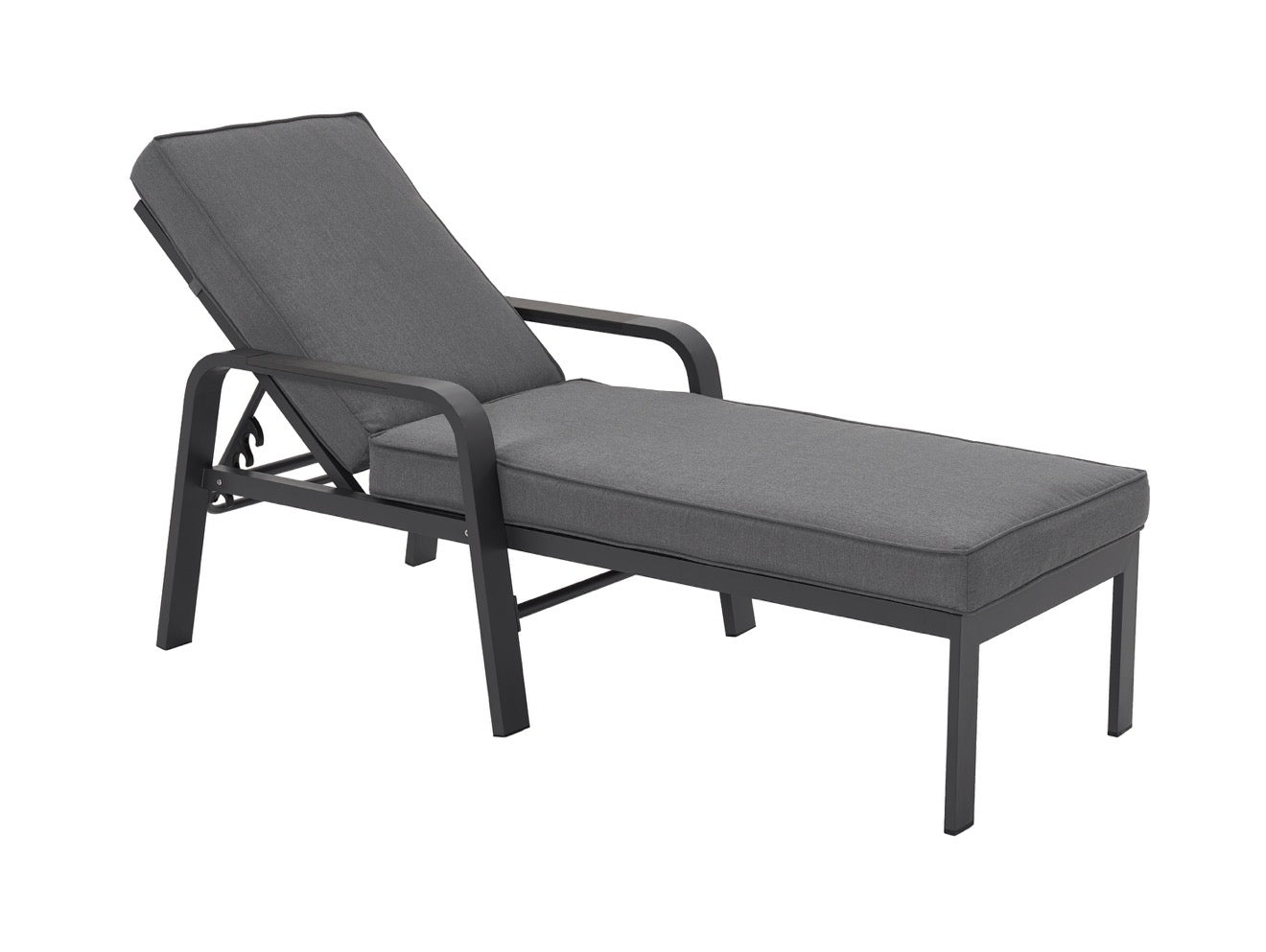 Vegas Collection: Aruba Grey Aluminium Sunlounger