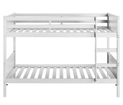 White Wooden Detachable Bunk Bed