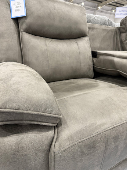 Milan Manual Reclining Corner Sofa STEEL