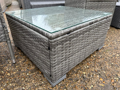 Light Mixed Grey Rattan Coffee Table