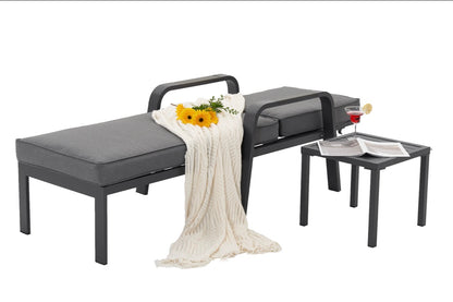 Vegas Collection: Aruba Grey Aluminium Sunlounger
