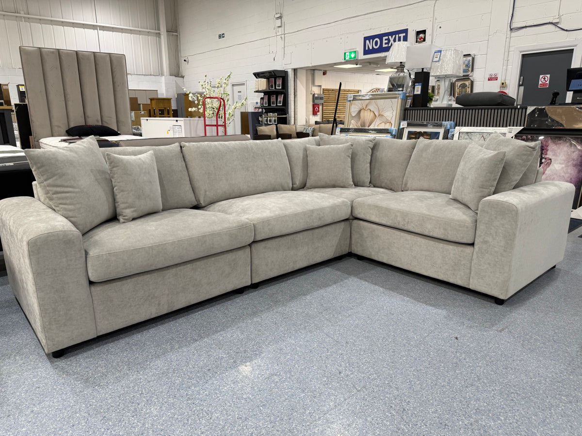 Windsor Light Grey Modular Corner Sofa