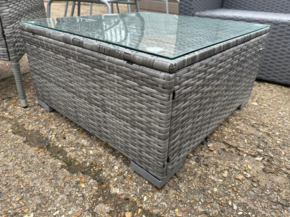 Dark Grey Rattan Coffee Table