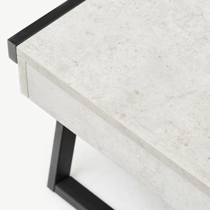 Light Grey Concrete Effect Coffee Table