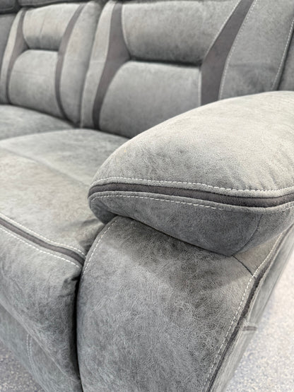 Venice Marble Grey Fabric Corner Reclining Sofa