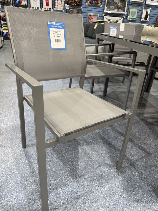 Miami Light Grey Outdoor Stacking Chair