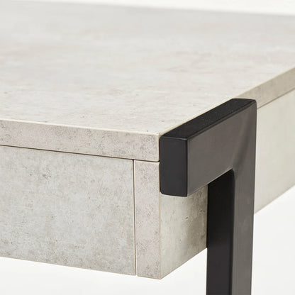 Light Grey Concrete Effect Side Table