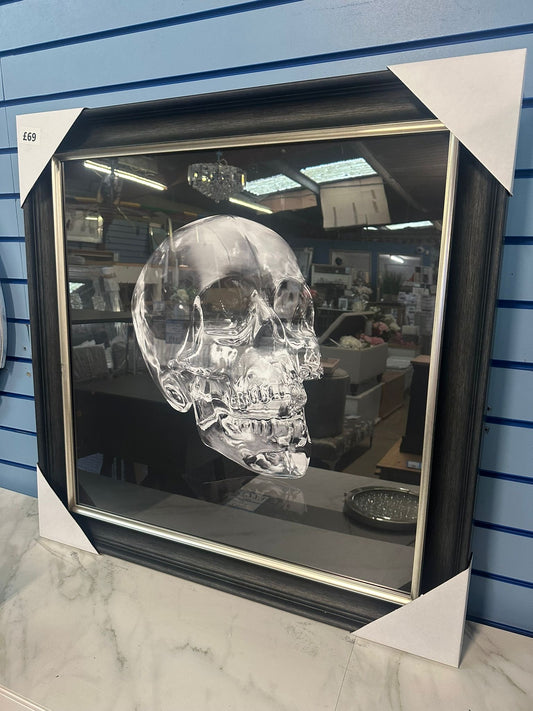 Skull Large Framed Print Picture