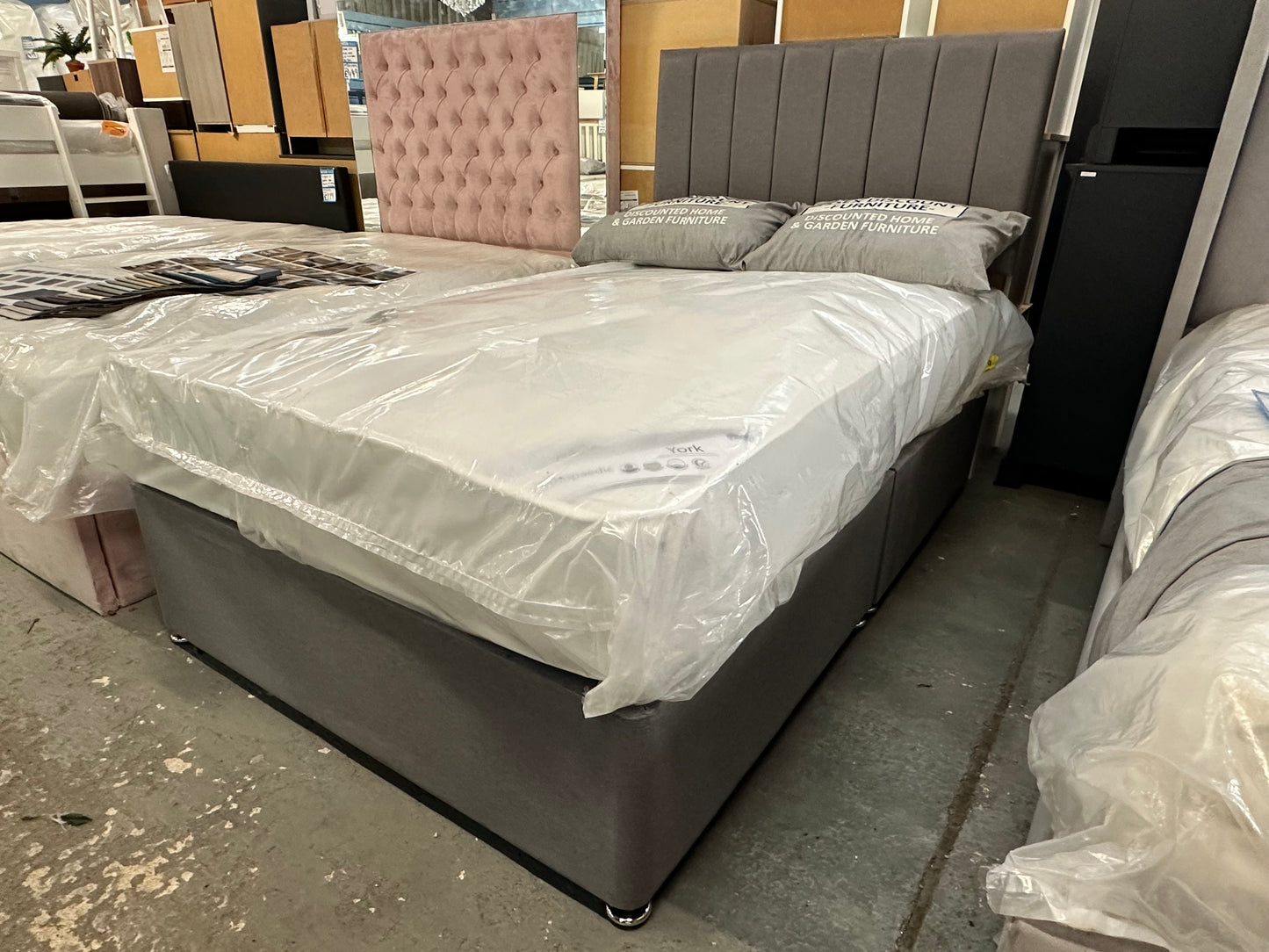 Sophia Divan Base, Mattress & Headboard Set