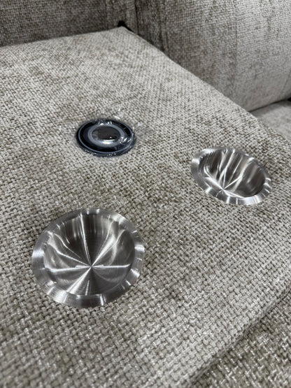 Milan 3 Seater Manual Reclining Sofa BISCUIT