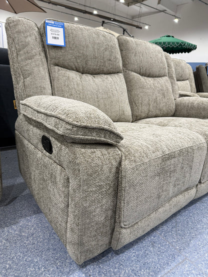 Milan 2 Seater Manual Reclining Sofa BISCUIT