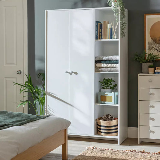 Seville White 2 Door Open Wardrobe