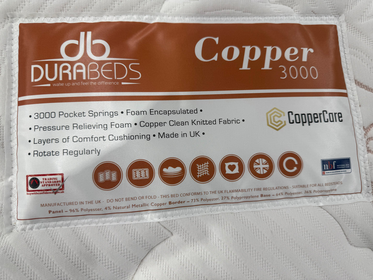 Copper 3000 Pocket Mattress