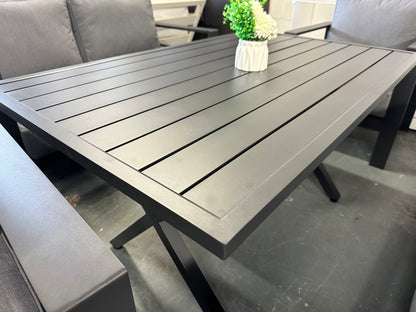 Grey Aluminium 7 Seater Sofa Dining Set