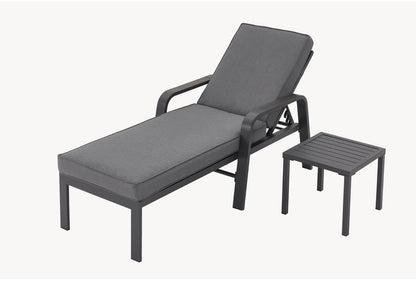Vegas Collection: Aruba Grey Aluminium Sunlounger