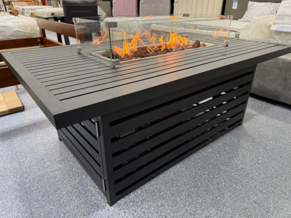 Grey Aluminium Rising Fire Pit Table