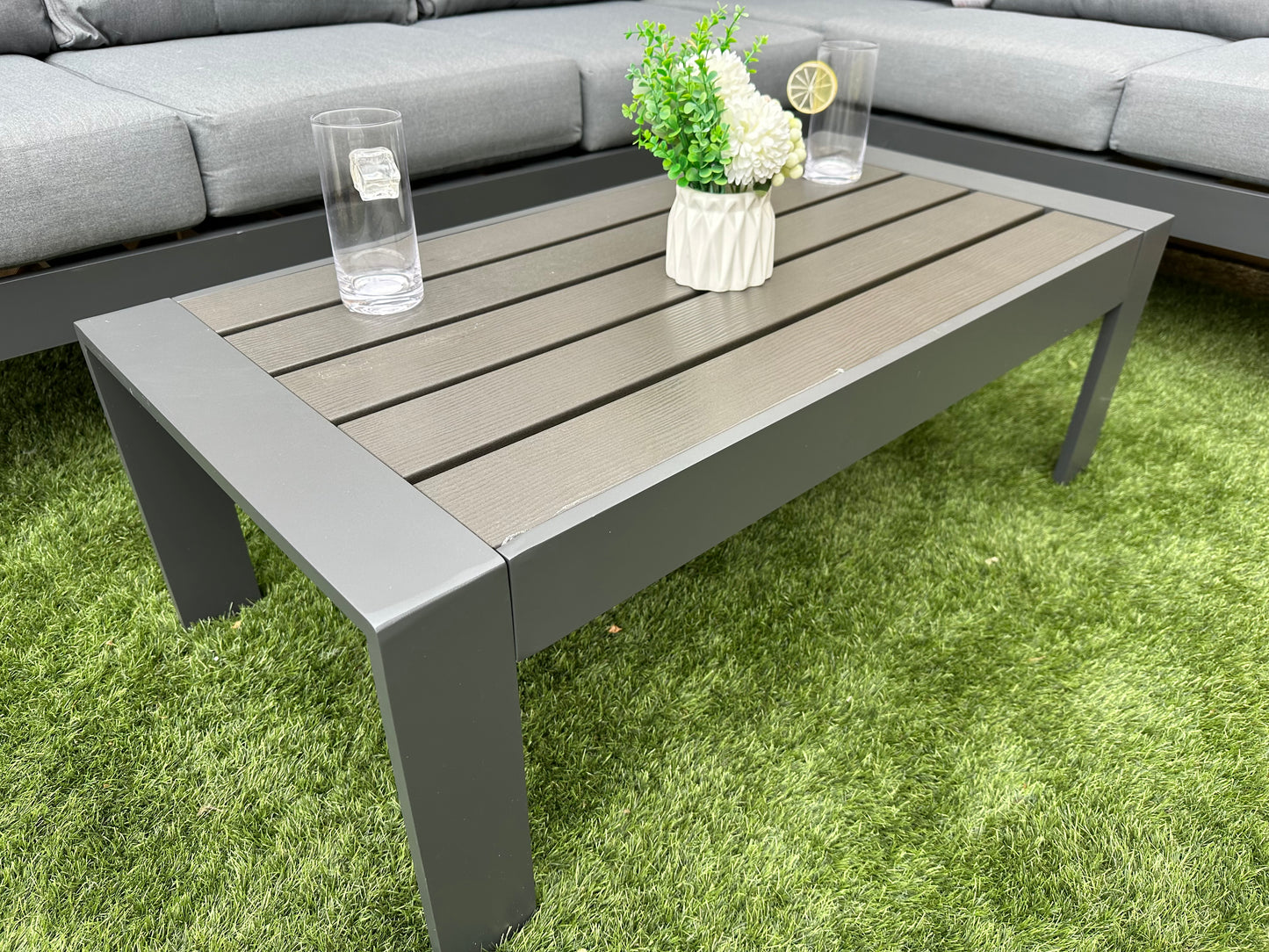 Vegas Grey Aluminium Corner Lounge Set