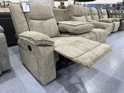 Milan 3 Seater Manual Reclining Sofa BISCUIT