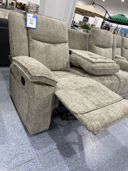Milan 3 Seater Manual Reclining Sofa BISCUIT