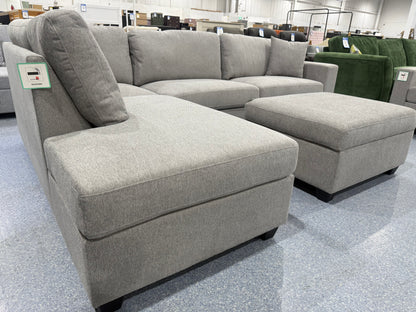 Nimbus Grey Corner Sofa & Footstool