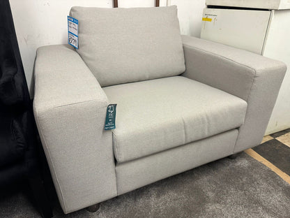 Light Grey Fabric Armchair