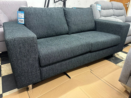 Dark Grey Fabric 2 Seater Sofa