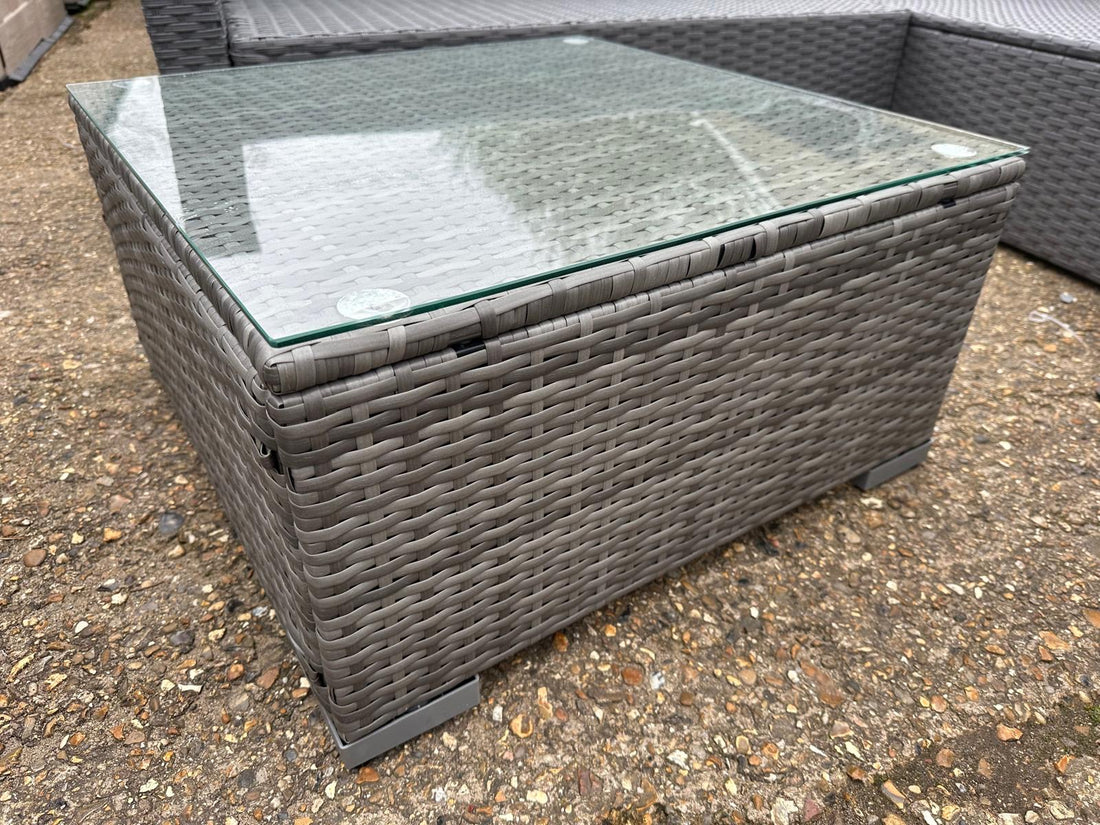 Dark Grey Rattan Coffee Table Essex Discount Furniture