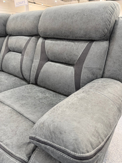 Venice Marble Grey Fabric Corner Reclining Sofa