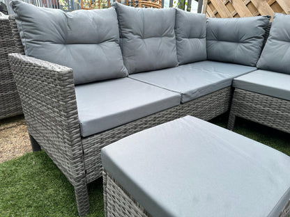 EDF050 - Mixed Grey Rattan Corner Sofa Set